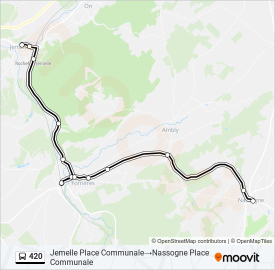 420 bus Line Map