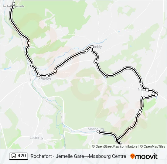 420 Bus Line Map