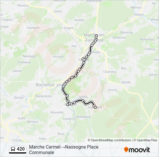 420 Bus Line Map