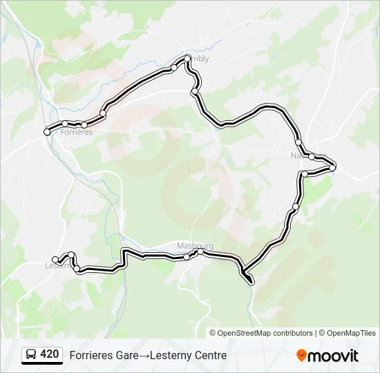 420 Bus Line Map