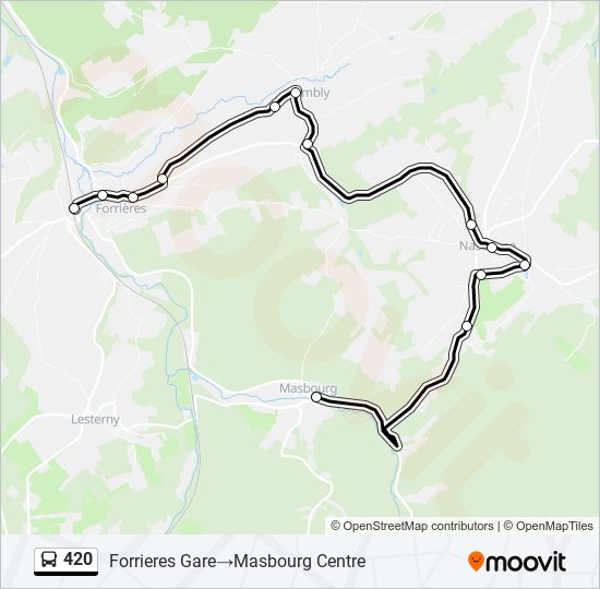 420 bus Line Map