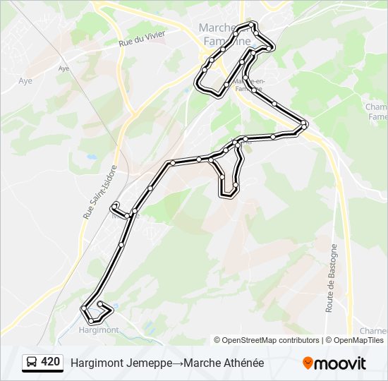 420 bus Line Map