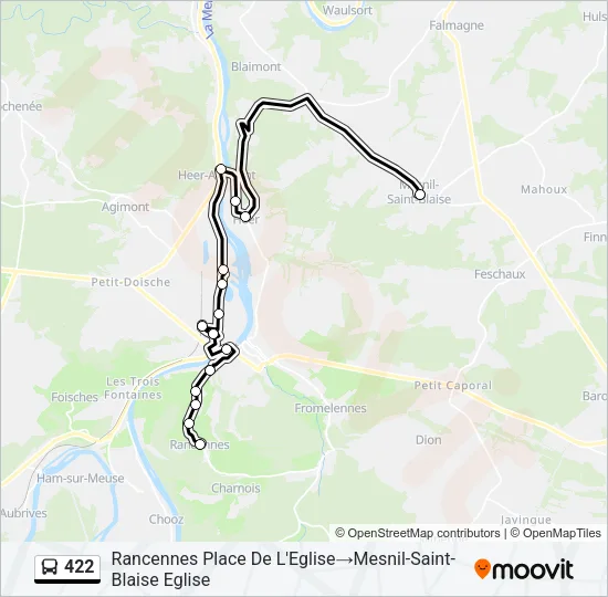 422 Bus Line Map