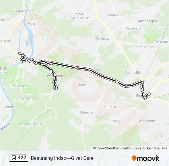 422 Bus Line Map