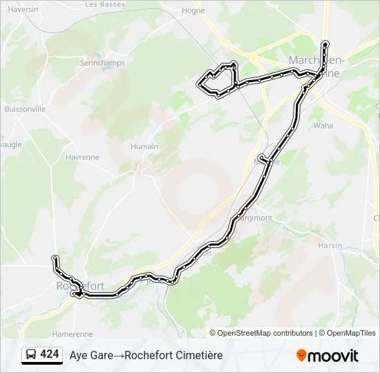424 Bus Line Map