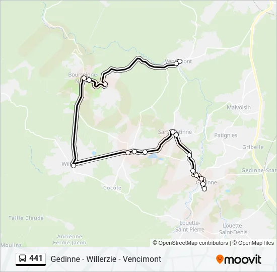 441 Bus Line Map