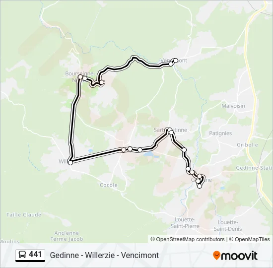 441 Bus Line Map