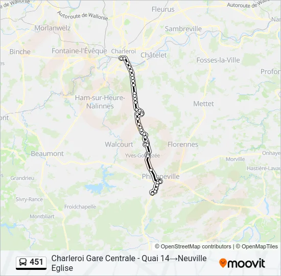 451 Bus Line Map
