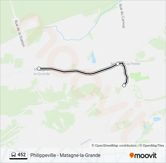 452 Bus Line Map