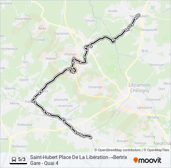 5/3 bus Line Map