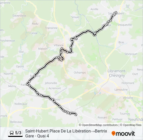 5/3 Bus Line Map