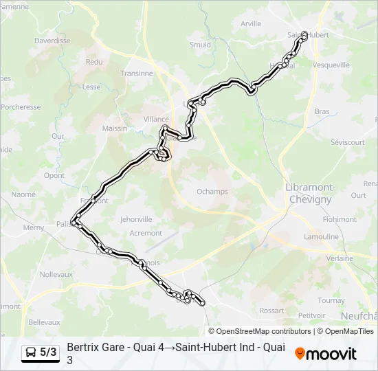 5/3 Bus Line Map
