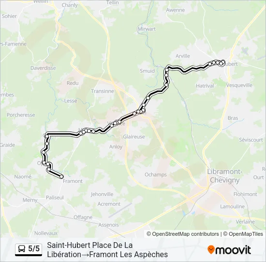 5/5 Bus Line Map