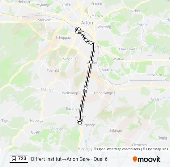 723 Bus Line Map