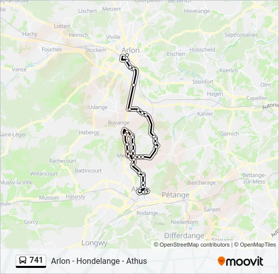 741 Bus Line Map
