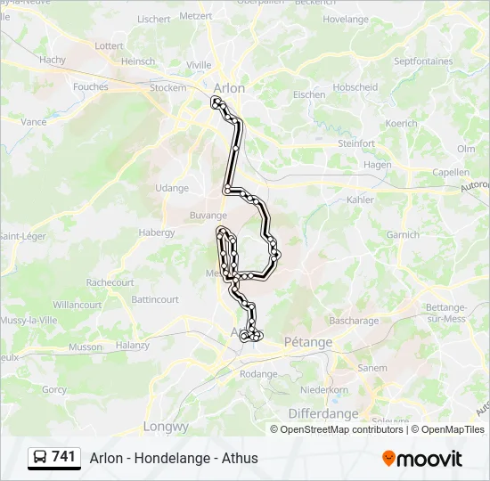 741 Bus Line Map