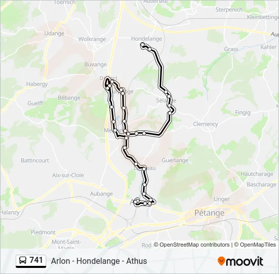 741 Bus Line Map