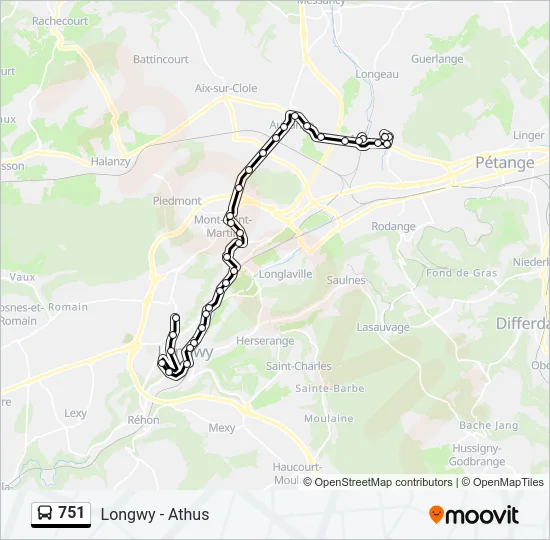 751 Bus Line Map