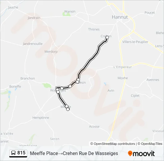 815 Bus Line Map
