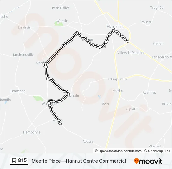 815 Bus Line Map