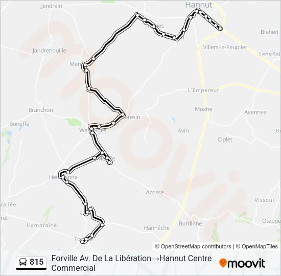 815 Bus Line Map