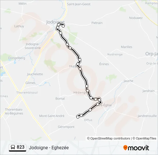 823 Bus Line Map