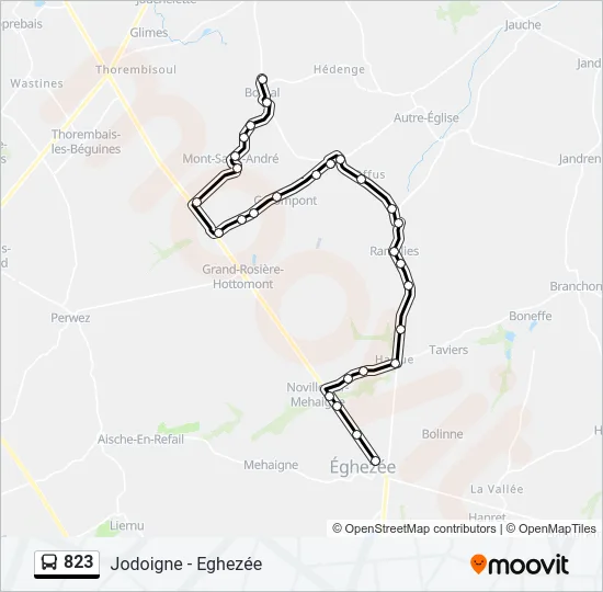 823 Bus Line Map