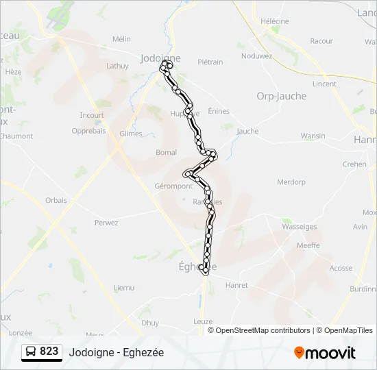823 Bus Line Map