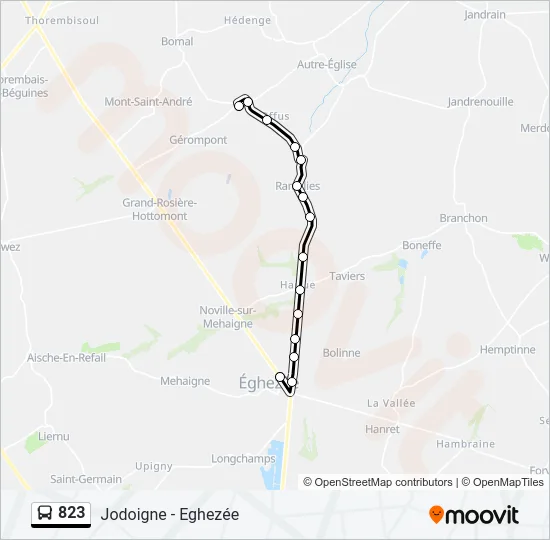 823 Bus Line Map