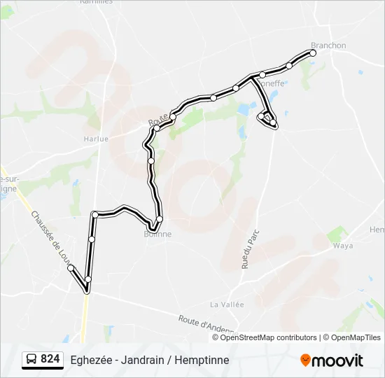 824 Bus Line Map