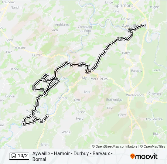 10/2 Bus Line Map