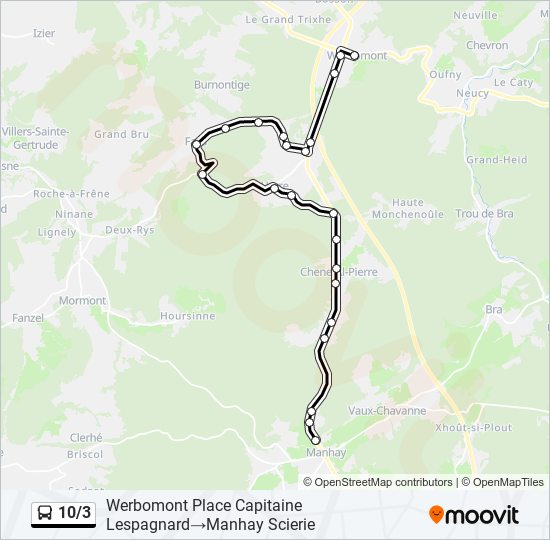 10/3 bus Line Map