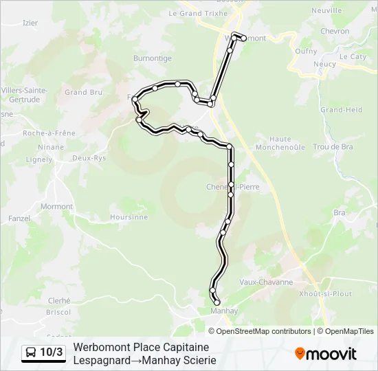 10/3 Bus Line Map