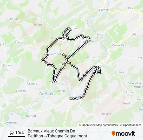 10/4 Bus Line Map