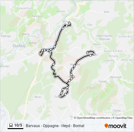 10/5 bus Line Map