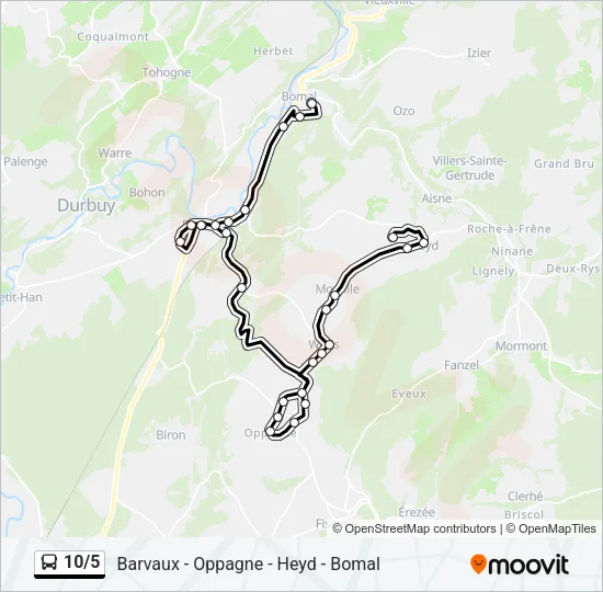 10/5 Bus Line Map