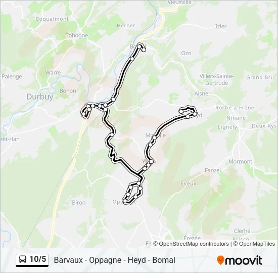 10/5 Bus Line Map