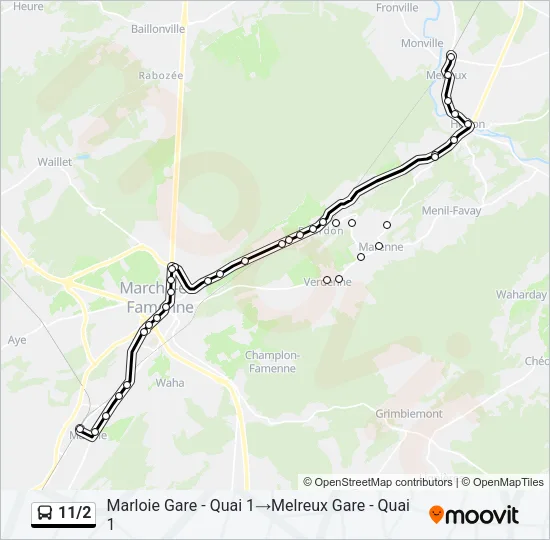 11/2 Bus Line Map