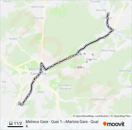 11/2 Bus Line Map