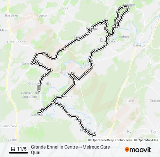 11/5 Bus Line Map