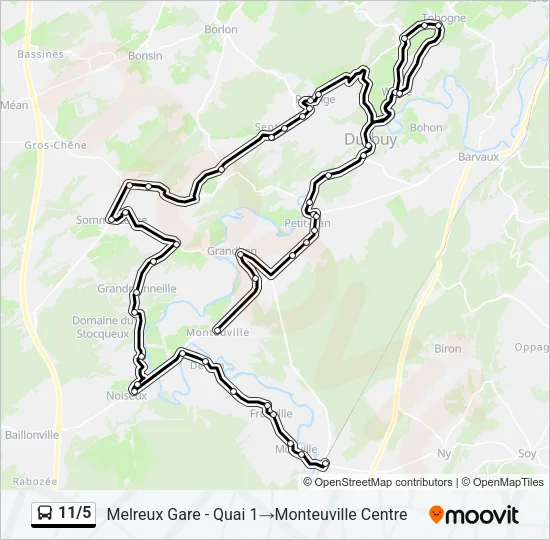 11/5 Bus Line Map
