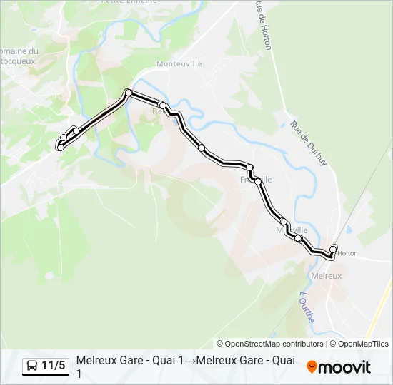 11/5 Bus Line Map