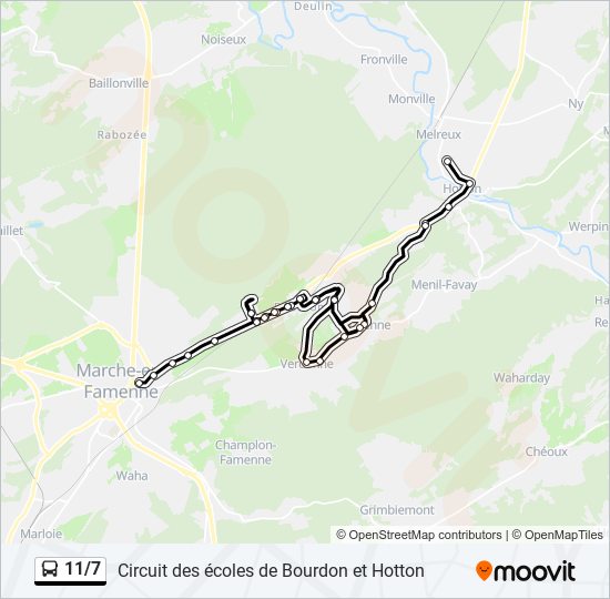 11/7 bus Line Map