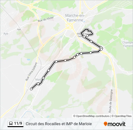 11/9 Bus Line Map