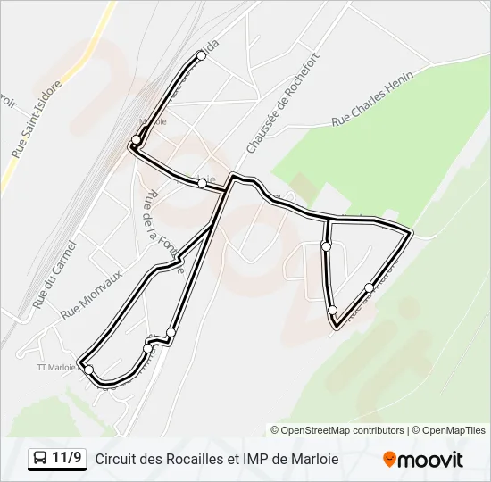 11/9 Bus Line Map