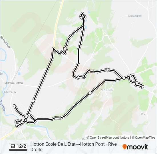 12/2 Bus Line Map