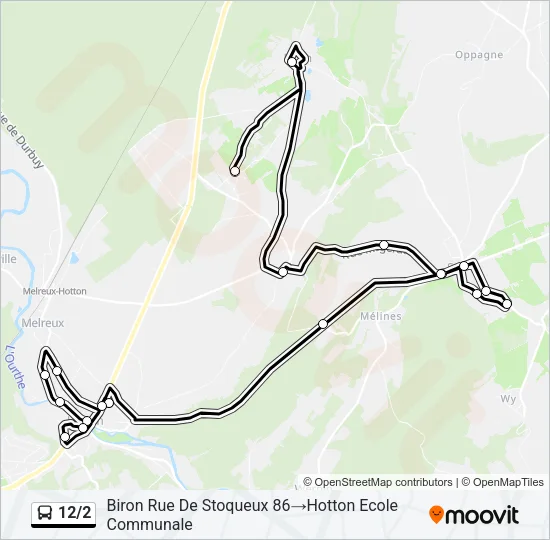 12/2 Bus Line Map