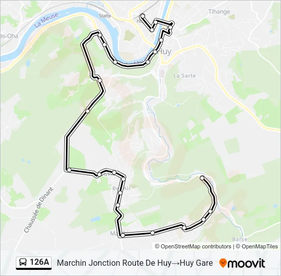 126A Bus Line Map