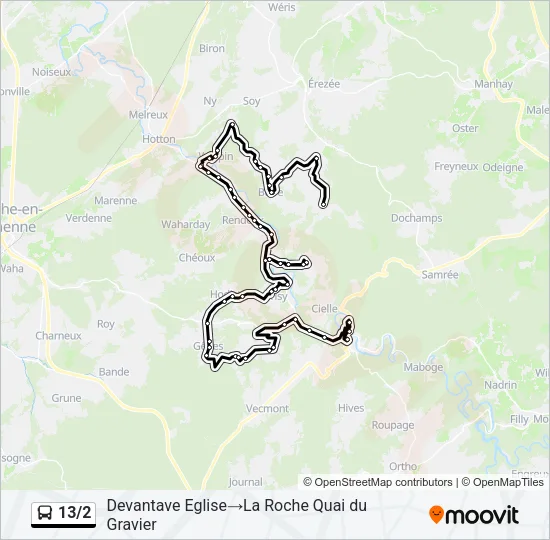 13/2 Bus Line Map