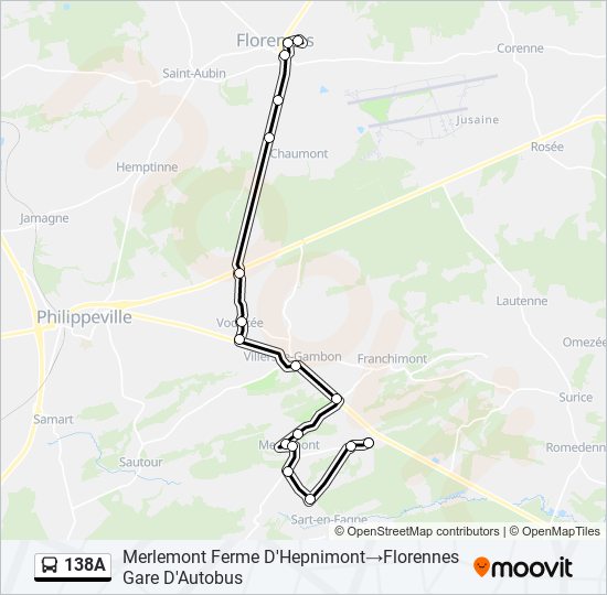 138A bus Line Map